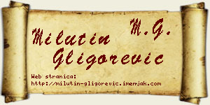 Milutin Gligorević vizit kartica
